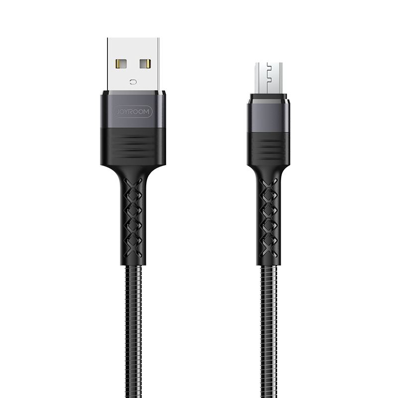 ■商品名：King Kong data cable■ブランド：JOYROOM■モデル：S-M363■規格：Micro規格■材質：ステンレススプリング + アルミニウム合金 + TPE■機能：データ転送