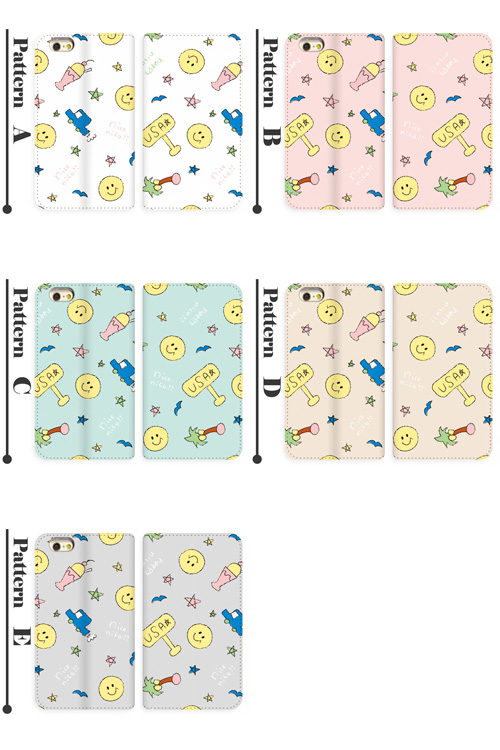 送料無料 スマホケース 手帳型 全機種対応 両面プリント手帳 ニコちゃん イラスト Iphone13 Iphone12 Mini Pro Max Galaxy Oppo Moto Xperia Huawei Arrows Iphonese 第2世代 スマートフォン 携帯ケース ホワイトナッツ